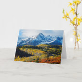 Snowy Mountain & Trees Kaart (Gele Bloem)