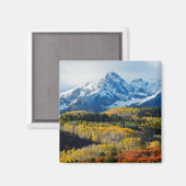 Snowy Mountain & Trees Magneet (Voorkant / Achterkant)