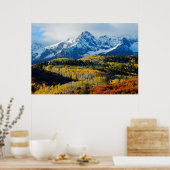 Snowy Mountain & Trees Poster (Keuken)