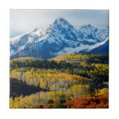 Snowy Mountain & Trees Tegeltje (Voorkant)