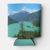 Snowy Mountain Turquoise Lake in Washington Blikjeskoeler (Voorkant)