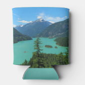 Snowy Mountain Turquoise Lake in Washington Blikjeskoeler (Achterkant)