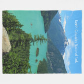 Snowy Mountain Turquoise Lake in Washington Fleece Deken (Voorkant (Horizontaal))