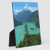 Snowy Mountain Turquoise Lake in Washington Fotoplaat (Zijkant)