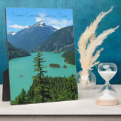 Snowy Mountain Turquoise Lake in Washington Fotoplaat (Zijkant)