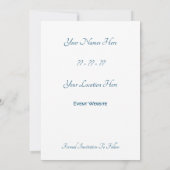 Snowy Mountain Turquoise Lake in Washington Save The Date (Achterkant)