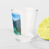 Snowy Mountain Turquoise Lake in Washington Shot Glas (Rechts)
