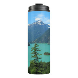 Snowy Mountain Turquoise Lake in Washington Thermosbeker