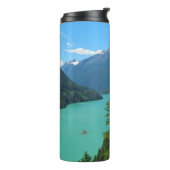 Snowy Mountain Turquoise Lake in Washington Thermosbeker (Gedraaid links)