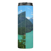 Snowy Mountain Turquoise Lake in Washington Thermosbeker (Achterkant)