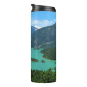 Snowy Mountain Turquoise Lake in Washington Thermosbeker (Geroteerd rechts)