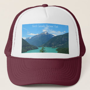 Snowy Mountain Turquoise Lake in Washington Trucker Pet