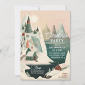 Snowy Mountain Village Vakantie | kerstfeest Kaart (Voorkant)