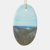 Snowy Mountain West Virginia Overlook Keramisch Ornament (Rechts)