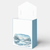 Snowy Mountain Winter Lake Wedding Bedankdoosjes (Geopend)