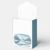 Snowy Mountain Winter Lake Wedding  Bedankdoosjes (Geopend)