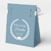 Snowy Mountain Winter Lake Wedding  Bedankdoosjes (Achterkant)