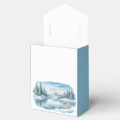 Snowy Mountain Winter Lake Wedding Bedankdoosjes (Geopend)