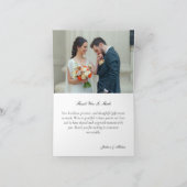 Snowy Mountain Winter Lake Wedding Bedankkaart (Binnen)
