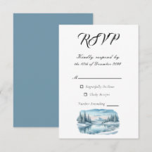 Snowy Mountain Winter Lake Wedding