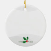 Snowy Mountain Winter Log Cabin X10 Keramisch Ornament (Achterkant)