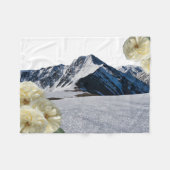 Snowy Mountains and Flowers Fleece Blanket (Voorkant (Horizontaal))