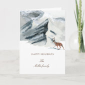 Snowy Mountains Elegant Holiday Opvouwbaar Kaart (Voorkant)