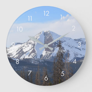 Snowy Mountains Fotografie Home Decor Clock Grote Klok