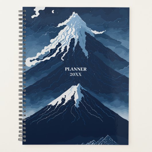 Snowy Mountains Japanse Stijl Planner (Voorkant)