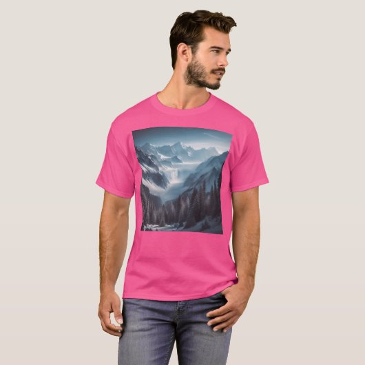 Snowy Mountains Long T-shirt (Voorkant volledig)