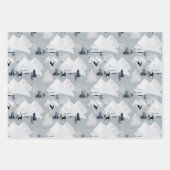 Snowy Moutains & Forest Wildlife Chritmas Inpakpapier Vel (Voorkant 3)