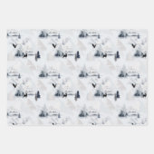 Snowy Moutains & Forest Wildlife Chritmas Inpakpapier Vel (Voorkant)