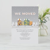 Snowy Moving-aankondiging Aankondiging (Staand voorkant)