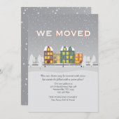 Snowy Moving-aankondiging Aankondiging (Voorkant / Achterkant)