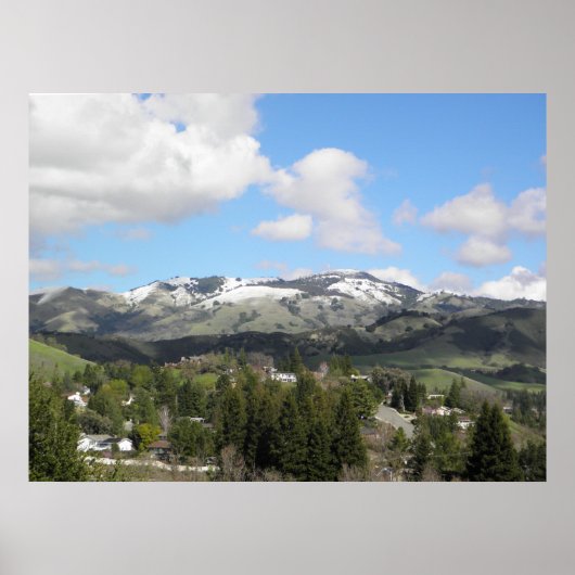 Snowy Mt. Diablo Poster (Voorkant)