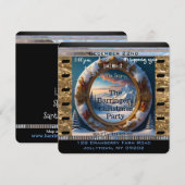 Snowy Mt. Vreedzaam Jaarlijks Kerstfeest Kaart (Voorkant / Achterkant)