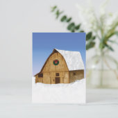 Snowy New England Barn in Winter Briefkaart (Staand voorkant)