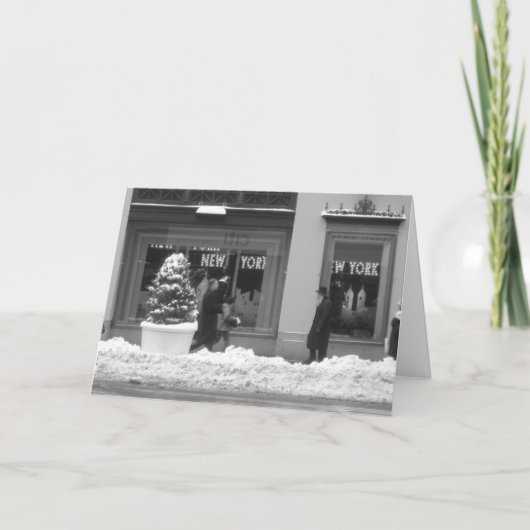 Snowy New York Christmas Kaart (Voorkant)