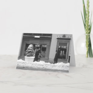 Snowy New York kerstkaart Feestdagen Kaart