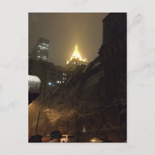 Snowy Night Briefkaart (Voorkant)