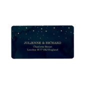 Snowy Night Elegant Winter Bruiloft Adresetiketten Etiket (Voorkant)