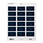 Snowy Night Elegant Winter Bruiloft Adresetiketten Etiket (Full Sheet)