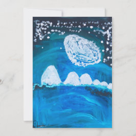 Snowy Night Feestdagenkaart