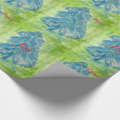 Snowy Night - Glanzend omslagpapier Cadeaupapier (Hoek)