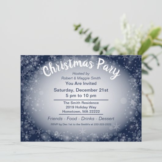 Snowy Night Kaart (Staand voorkant)