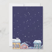 Snowy Night Moving Announement Feestdagenkaart (Achterkant)