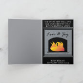 Snowy Night, prettig kerstWenskaart Bedankkaart (Binnen)