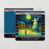 Snowy Night Sneeuwman Geheugen Kerstfeest Kaart (Voorkant / Achterkant)