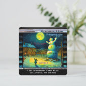 Snowy Night Sneeuwman Geheugen Kerstfeest Kaart (Staand voorkant)