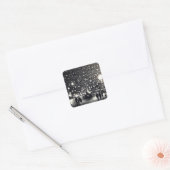 Snowy Night Vierkante Sticker (Envelop)